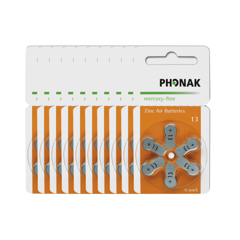 Phonak Hörgerätebatterien 60 Stück Phonak Hörgerätebatterien 13